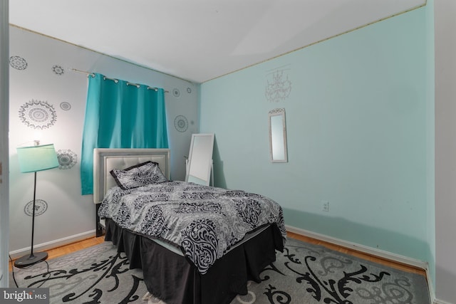 bedroom featuring light hardwood / wood-style flooring