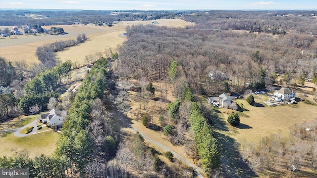 drone / aerial view featuring a rural view