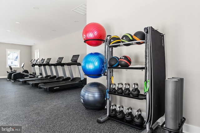 view of exercise room