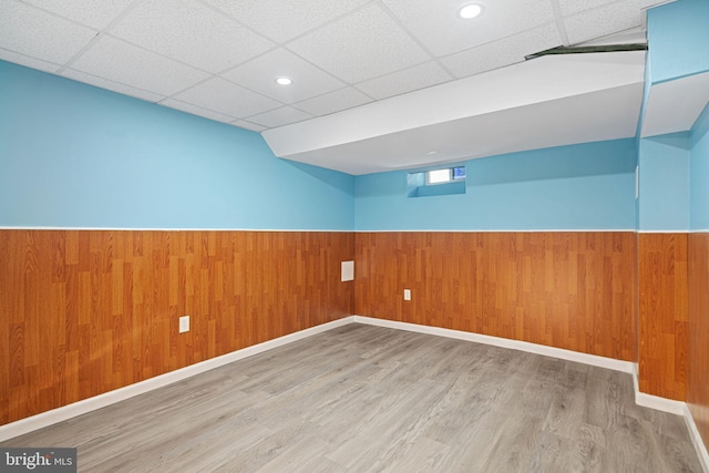 empty room featuring light hardwood / wood-style flooring