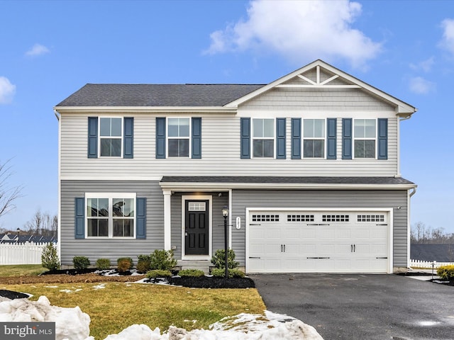 view of front of house featuring a garage