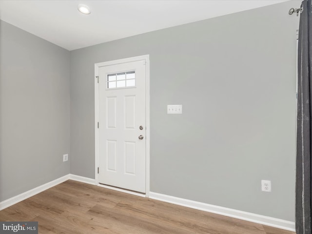 entryway featuring wood-type flooring