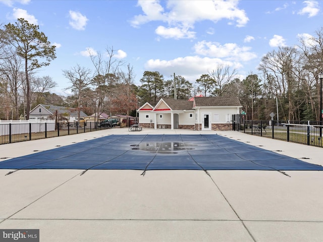 view of pool featuring a patio area