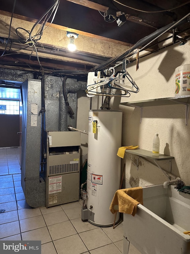 utilities with heating unit and water heater