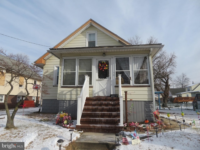 view of bungalow-style home