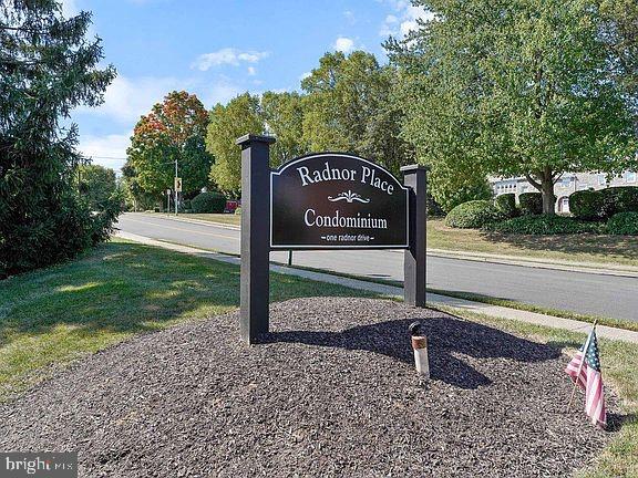 view of community sign