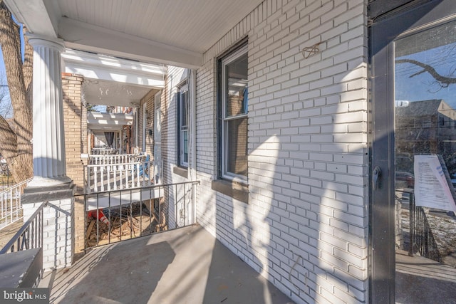 balcony with covered porch