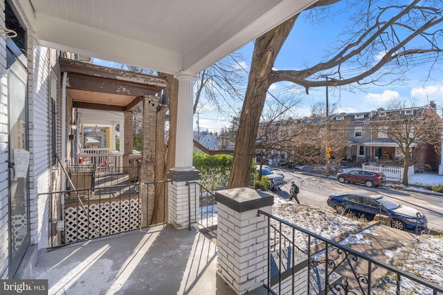 balcony with covered porch