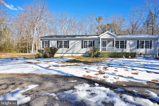 view of front of property with covered porch