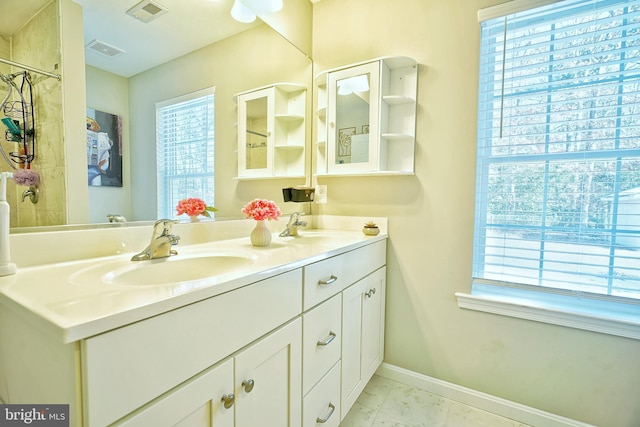 bathroom with vanity