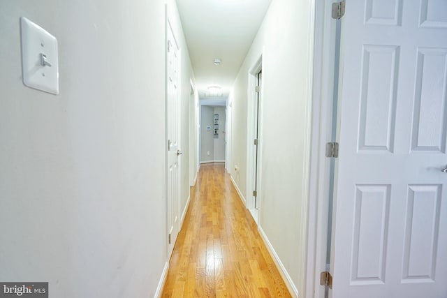 hallway featuring light hardwood / wood-style flooring