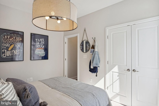 bedroom with a closet