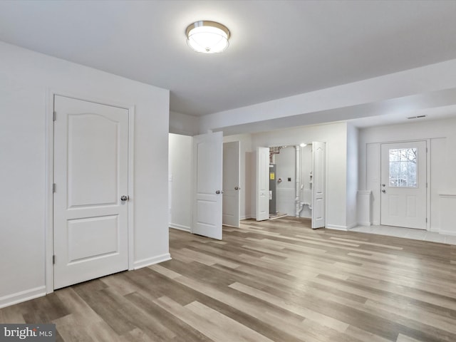 interior space featuring light hardwood / wood-style floors