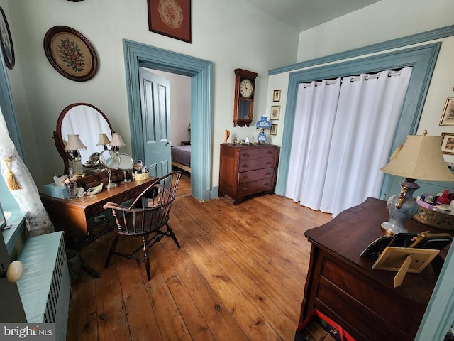 bedroom featuring light hardwood / wood-style floors