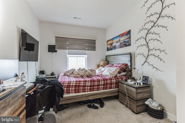 view of carpeted bedroom