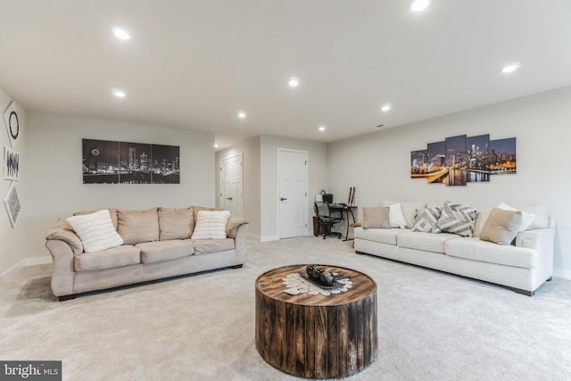 view of carpeted living room