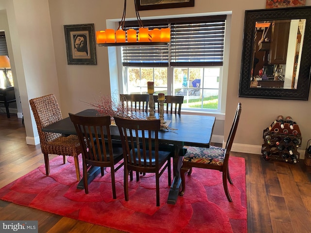 dining room featuring wood-type flooring