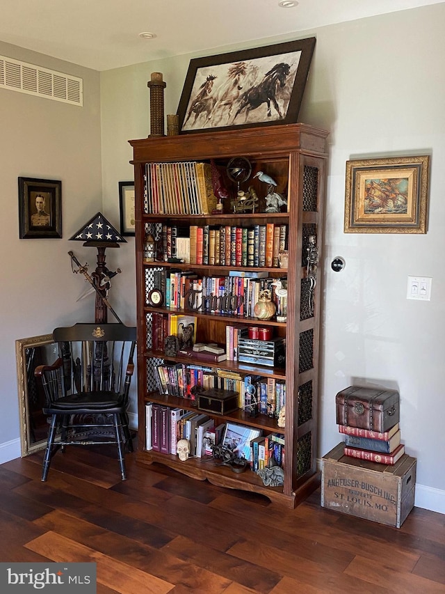 interior space with hardwood / wood-style flooring