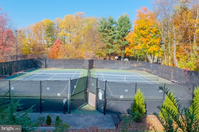 view of tennis court