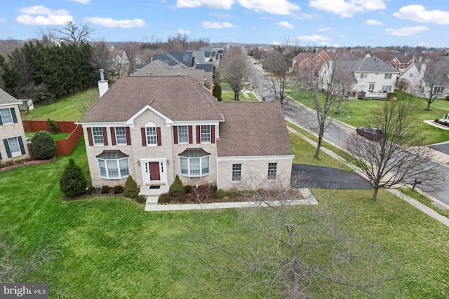 view of front of house with a front yard