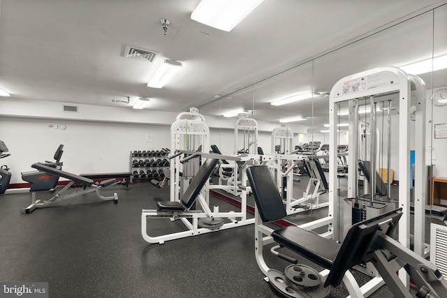 view of workout area