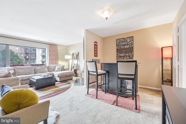 view of carpeted living room