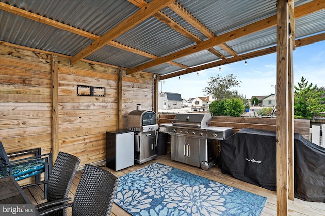 view of patio featuring grilling area