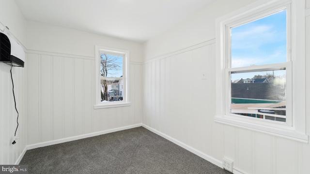 view of carpeted empty room