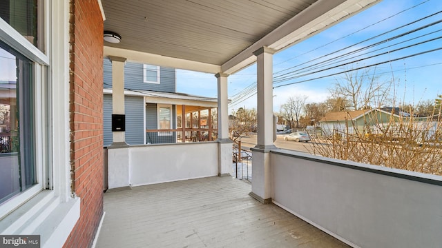 balcony with covered porch