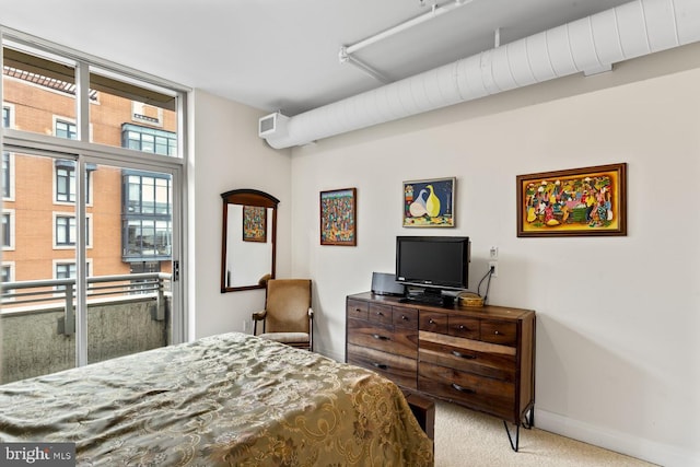 view of carpeted bedroom