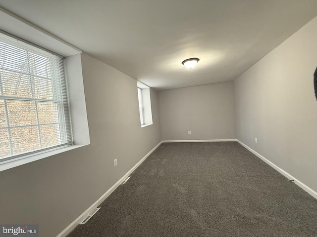 spare room with carpet floors and a wealth of natural light