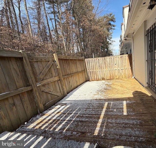 view of patio with a deck