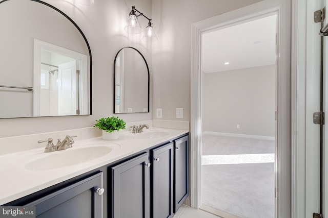 bathroom featuring vanity