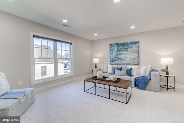 view of carpeted living room