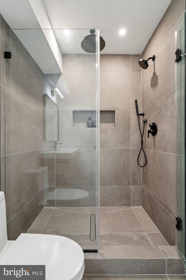 bathroom with walk in shower