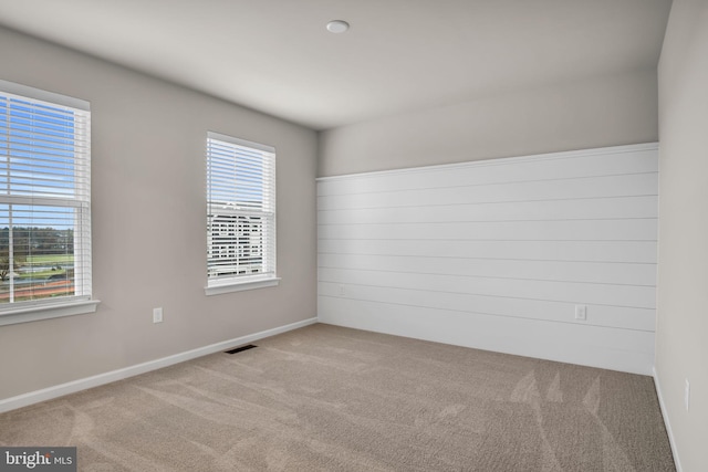 view of carpeted spare room