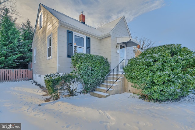 view of bungalow-style home