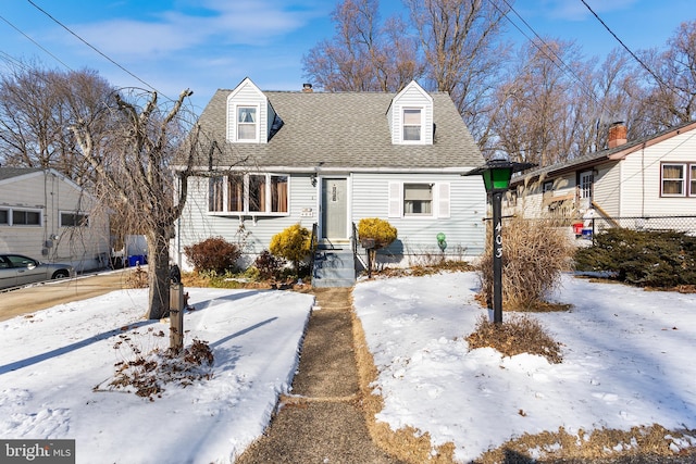 view of cape cod home