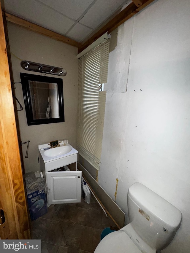 bathroom featuring toilet and vanity