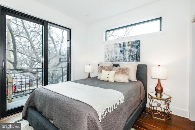 bedroom featuring hardwood / wood-style floors