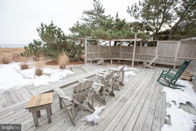 view of wooden deck