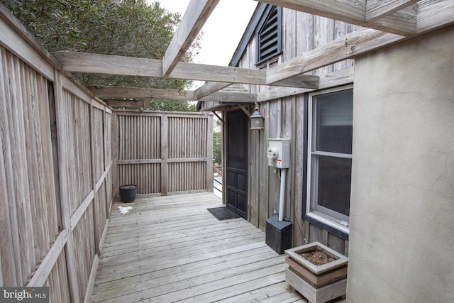 view of wooden deck