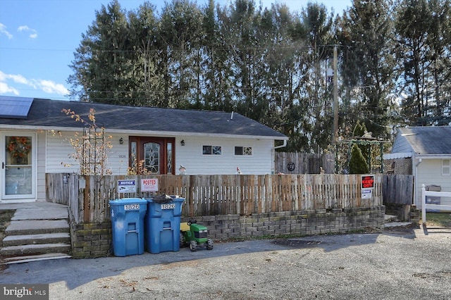 view of front of home