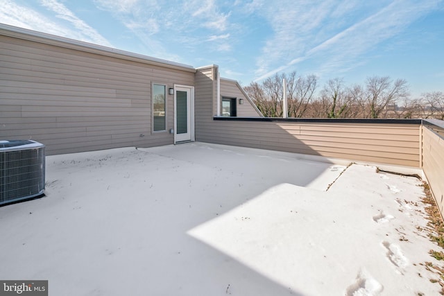 view of patio / terrace featuring central air condition unit