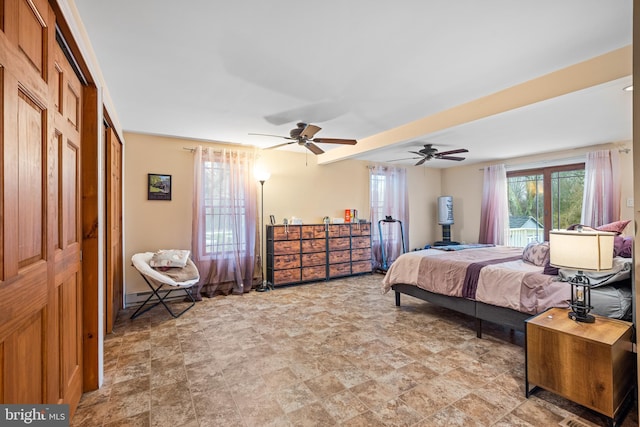 bedroom with ceiling fan