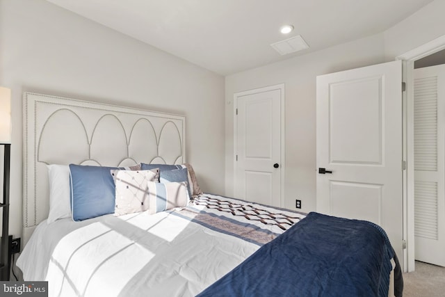 view of carpeted bedroom