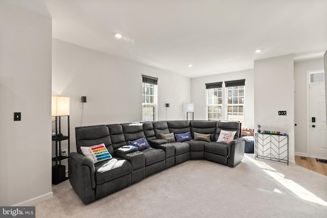 view of carpeted living room