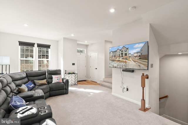 view of carpeted living room