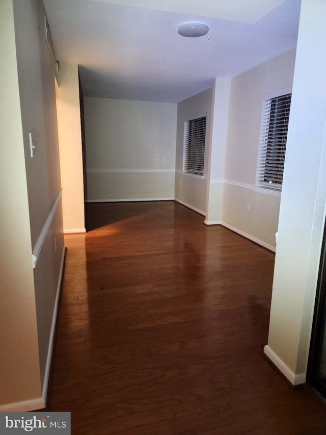 interior space featuring dark hardwood / wood-style floors