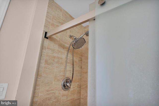 details with tiled shower